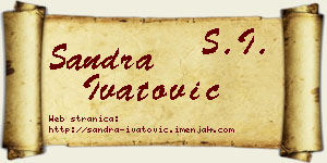 Sandra Ivatović vizit kartica
